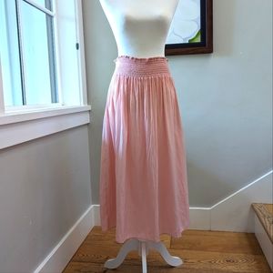 European brand Pablo Midi Crepe Skirt, Blush Pink, size 2